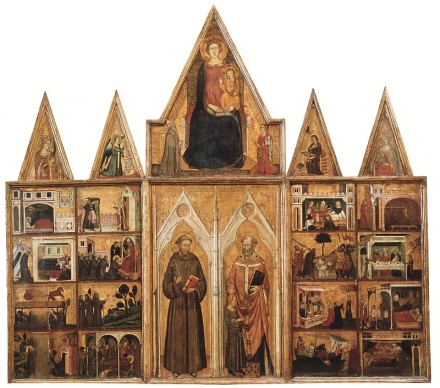 Ottana (Nuoro), Chiesa di San Nicola: Maestro delle Tempere francescane, polittico di Ottana Ottana (Nuoro), Chiesa di San Nicola: Maestro delle Tempere francescane, polittico di Ottana